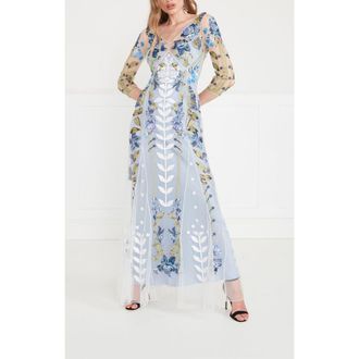 Temperley London Lucille V-Neck Dress in Frost Blue at Nordstrom, Size 12