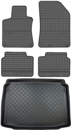 OEM Peugeot 308 Ii Hatchback Desde Agosto De 2013 Hasta 2021. Juego De Alfombrillas De Goma Para Coche Y Alfombrilla Para Maletero