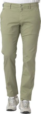 Jacob Cohen Groene chino broek Bobby stijl - Heren - Chinos - Groen - W38 - Katoen - Broeken