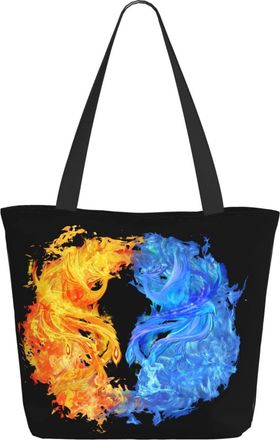 AOOEDM Fiery-Phoenix Ladies Shopping Bag 13x11x7in.The Perfect ValentineS Day Gift.It Is The Best ValentineS Day Gift For Mom, Daughter, Wife,Etc