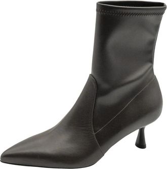 Sergio Levantesi Celine Tryde Enkellaars - Dames - Laarzen met Hak - Bruin - 36 EU - Schoenen