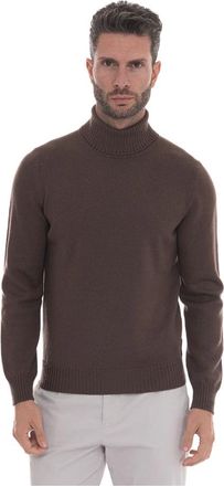Gran Sasso Turtleneck Pullover - Heren - Coltruien - Bruin - M - Wol - Truien & Vesten