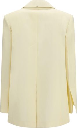 Sportmax Double-Collar Viscose Blend Blazer - Yellow