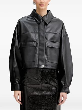 Guess Co Flaminia faux-leather jacket - Black