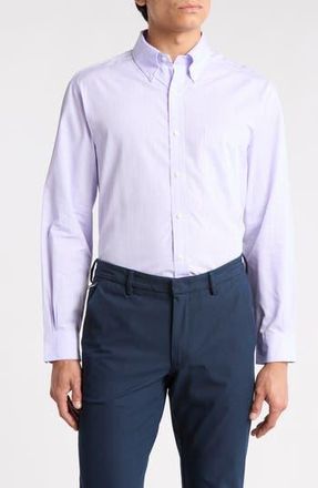 Brooks Brothers Regular Fit Plaid Non-Iron Cotton Dress Shirt in Light Pastel Purple at Nordstrom Rack, Size 15.5 - 32/33