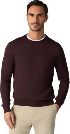 Brooks Brothers Jersey de Cuello Redondo de Lana Merino - Knitwear - Hombre - Marr&oacute;n - M