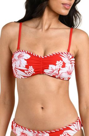 La Blanca Mariner Bandeau Bikini Top in Ruby at Nordstrom, Size 14