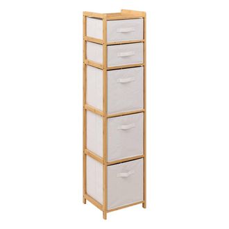 5five Simply Smart 5five Simply Smart - Estanter&iacute;a Con 5 Cestas Tidy Box De Bamb&uacute; Marr&oacute;n - 5five