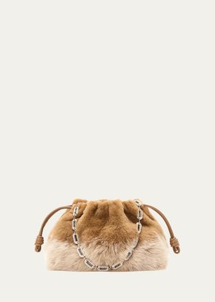 Loewe Flamenco Shearling Clutch Bag