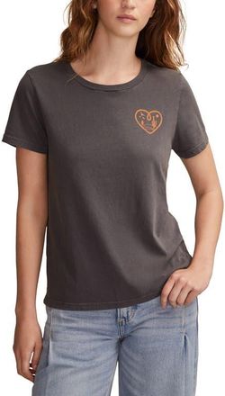 Lucky Brand West Is Best Cotton Graphic T-Shirt in Ombre Blue at Nordstrom, Size X-Small