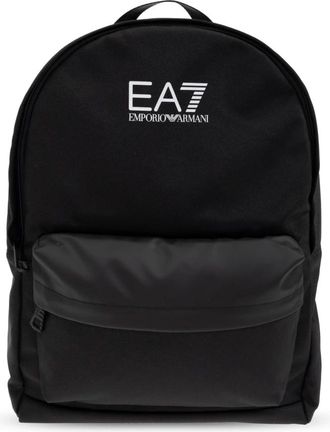 Emporio Armani Rugzak met logo - unisex - Rugzakken - Zwart - ONE Size - Tassen