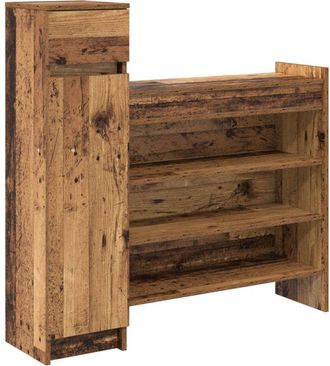 vidaXL Vidaxl - Zapatero Madera vieja 100.5 x 28 x 100 cm Madera contrachapada