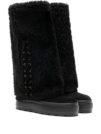 Casadei Stivaletti platform stringati - Nero