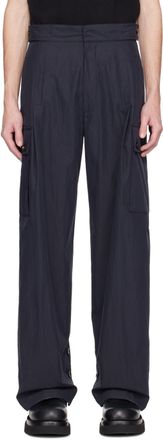 パンツ BOTTEGA VENETA PANTS (756722VKIV0 1000) Bottega Veneta Single-pleated Stretch Nylon Pants with Belt