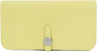 Herm&egrave;s Jaune Yellow Togo Leather Long Wallet (Bi-Fold) (Pre-Owned)