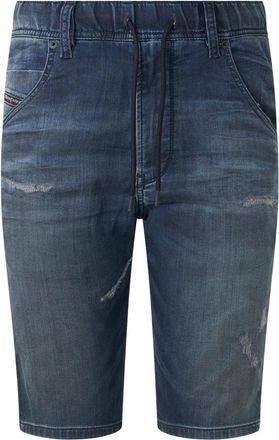 Diesel Denim short met trekkoord - Heren - Korte broeken - Blauw - Maat: W26 Denim