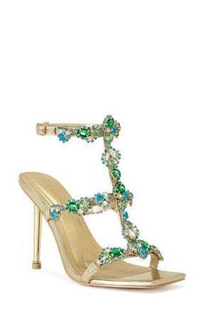 Azalea Wang Khai Ankle Strap Sandal in Gold at Nordstrom Rack, Size 11