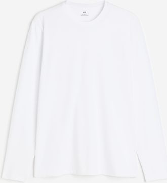 H&M Jerseyshirt in Slim Fit - White