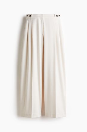 H&M Elegante Hose mit weitem Bein - Weiss