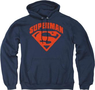 Gildan Superman Super Shield Adult Pull Over Hoodie / Hooded Sweatshirt