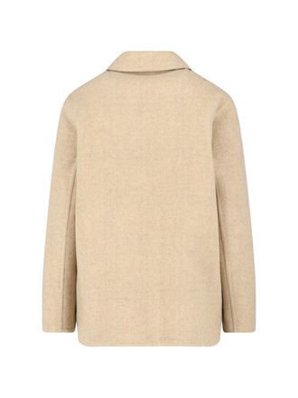 Burberry Womens Jackets Beige Virgin Wool