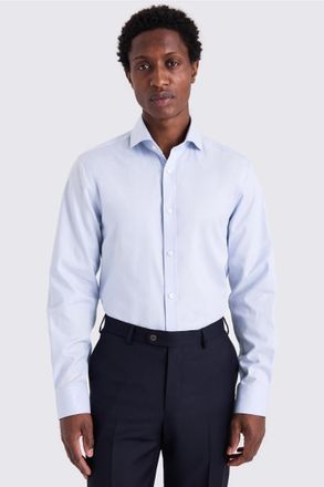 Moss Tailored Fit Sky Dobby Shirt