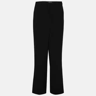 Elena Miro Black Crepe Wide Leg Trousers