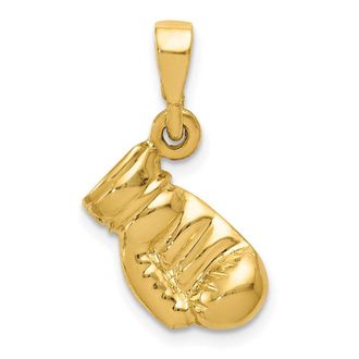 Diamond2Deal 10k Yellow Gold Boxing Glove Pendant