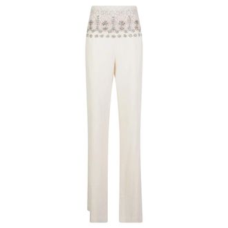 Costarellos Pantalones anchos - Trousers - Mujer - Beige - M