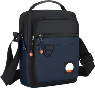 Generic Compatible For Mens 3 Layers Design Small Bag Lightweight Oxford Pouch Crossbody Bags(Blue)