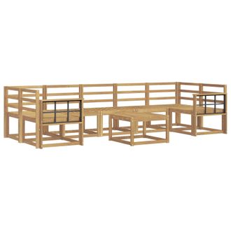 vidaXL Conjunto De Sof&aacute;s De Exterior 8 Pcs Blanco 59 X 59 X 37 Cm Vidaxl