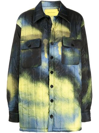Marques Almeida Cappotto imbottito con fantasia tie dye - Multicolore