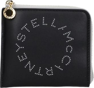 Stella McCartney Logo Ritssluiting Portemonnee - Dames - Portefeuilles - Zwart - ONE Size - Accessoires