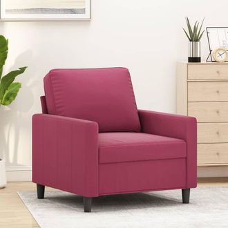 vidaXL Sill&oacute;n De Terciopelo Rojo Tinto 60 Cm Vidaxl