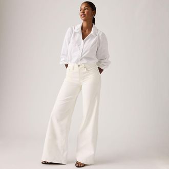 Levi's 728 Hight Rise Wide Leg Jeans - Womens - 23X30 - White