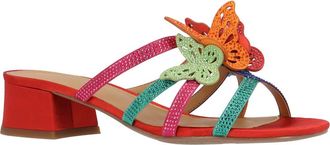 J. Rene&eacute; Butterfly Block Heel Sandal in Bright Multi at Nordstrom, Size 10.5