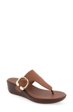 Aerosoles Izola Wedge Sandal in Tan Pu Leather at Nordstrom Rack, Size 5.5