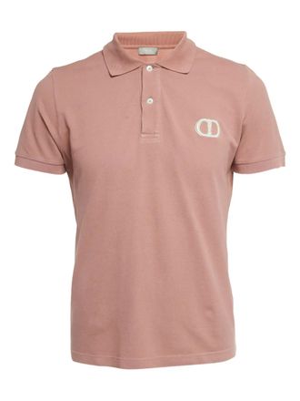 Dior embroidery cotton polo - men - Cotton - M - Pink