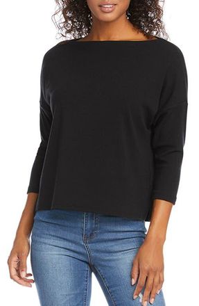 Karen Kane Knit Boatneck Top in Black at Nordstrom, Size X-Small