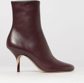 Jacquemus Collant Lambskin Leather Ankle Boots with Stiletto Heel and Round Toe