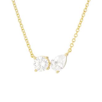 Untamed Petals Eternity Crystal Necklace in Metallic Gold at Nordstrom