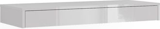 Vicco Estante De Pared Sherry, Blanco Alto Brillo, 100 X 12 Cm Con Caj&oacute;n, Vicco