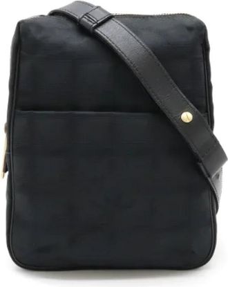 Chanel Pre-owned Nylon Schoudertas - Dames - Vintage Schoudertas - Zwart - ONE Size - Nylon - Vintage