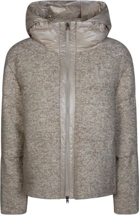 Herno Giubbotto - female - Herno - Winter Jackets - Beige - XL - Jackets
