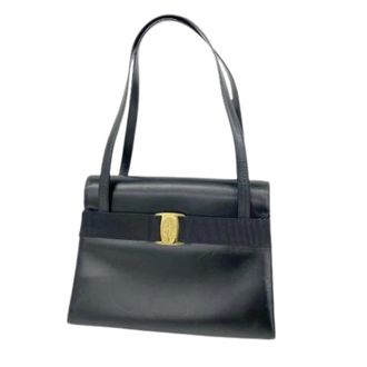 Ferragamo Pre-owned Shoulder Bags, female, Black, Size: ONE SIZE Pre-owned Leather Shoulder Bag
