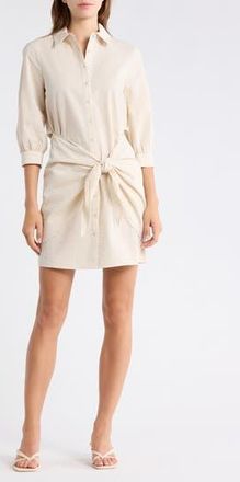 Cinq &agrave; Sept Seersucker Cotton Shirtdress in White/plaster at Nordstrom Rack, Size 0
