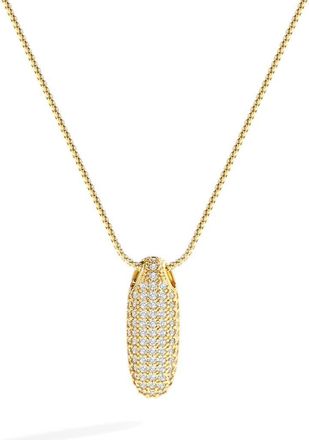 Mint & Lily Pave Bubble Initial Necklace in 18K Gold /Letter I at Nordstrom