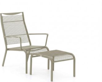 Apple Bee Hawaii lounge tuinstoel stapelbaar met voetenbank