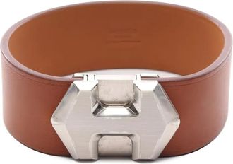 Hermès Super H bangle bracelet - unisex - Leather/Metal - One Size - Brown