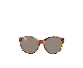 Gucci Womens Havana Oversize Acetate Sunglasses Crystal Logo